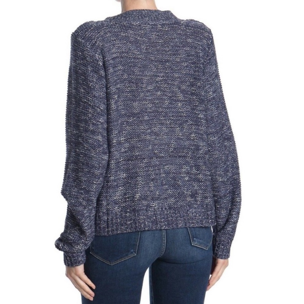 Susina Marled Blue Knit Crewneck Pullover Sweater - Picture 2 of 9